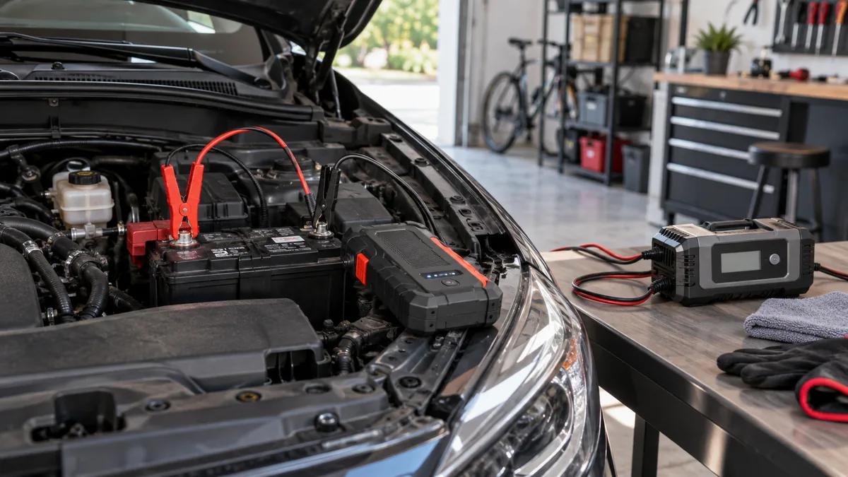 Using a portable jump starter safely