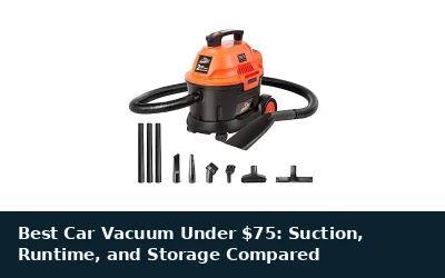 Best Car Vacuum Under $75: Suction, Runtime, and Storage Compared
