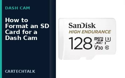 How to Format an SD Card for a Dash Cam