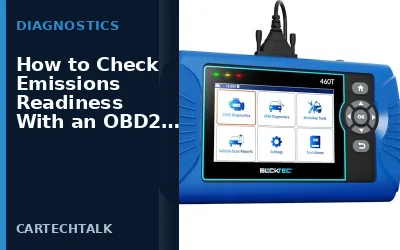 Check Emissions Readiness With OBD2 Scanner