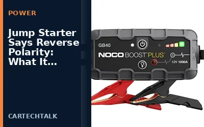 Jump Starter Says Reverse Polarity