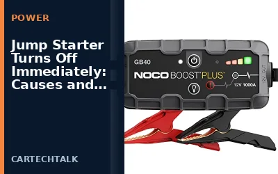 Jump Starter Turns Off Immediately