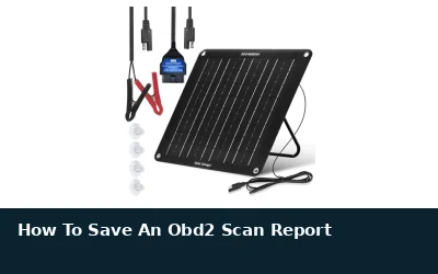 How To Save An OBD2 Scan Report