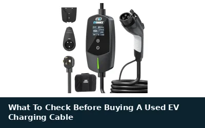 Check a Used EV Charging Cable Before Buying
